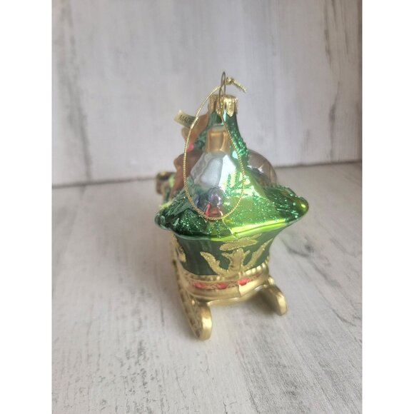 Fitz Floyd teddy bear slave long glass ornament Xmas - Picture 6 of 7